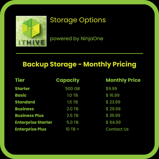 ITHive Backup Storage Space